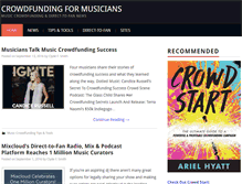 Tablet Screenshot of crowdfundingformusicians.com